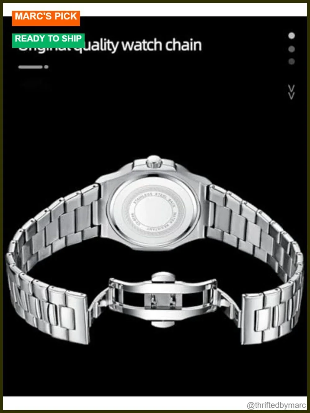 Men's Classic Square Stainless Steel Analog Quartz Dress Watch with Luminous